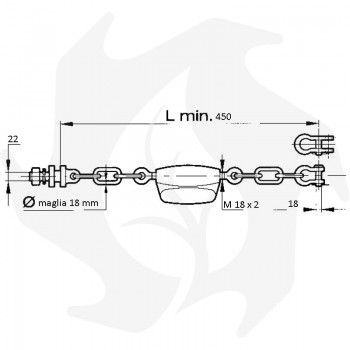 Arnés de cadena 1+1 eslabones adaptable a Same - Landini Accesorios para tractores
