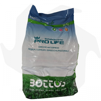Pro Life 10-5-15 Bottos - 20 Kg Engrais anti-stress pour pelouse riche en potassium avec substance organique et zéolite Engra...
