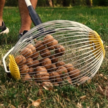 Panier à roulettes pour ramasser les noix et les balles pour le tennis, le paddle, le golf (Large) Récolte d'olive