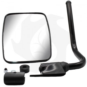 Espejo CPL negro izquierdo cristal blanco PARA CABINAS FIAT-SAME 230x180mm Espejo retrovisor