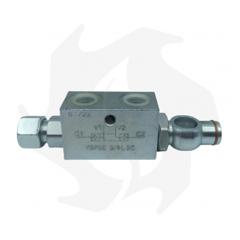 Pilot operated block valve with swiveling eye flow rate 30 l/min Tractor Accessories