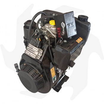Motore diesel completo adattabile Ruggerini RF90 con avviamento elettrico Motore Diesel