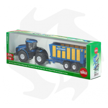 New Holland tractor model with Siku metal trailer 1:50 scale Merchandise, Gadgets and Toys