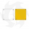 Panel bilateral cuadrado amarillo blanco para placas de recambio 165 x 165 mm Accesorios para tractores