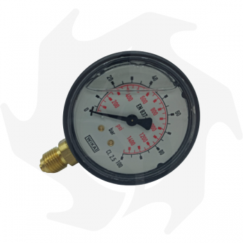 Glycerin pressure gauge 0-100 bar with 1/4" thread Ø 63mm Hydraulic pumps and accessories