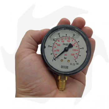 Glycerin pressure gauge 0-100 bar with 1/4" thread Ø 63mm Hydraulic pumps and accessories