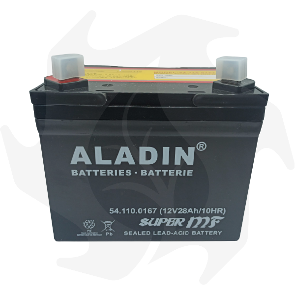 Batterie Aladin 12V 28Ah pour tracteur tondeuse