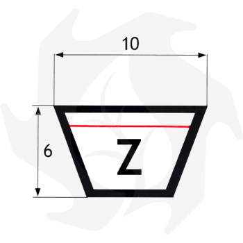Correa trapezoidal de repuesto modelo "Z" para cortadoras de césped y tractores de jardín correas