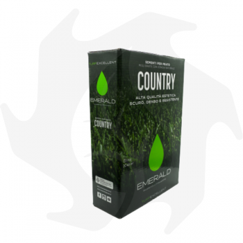 Country Emeraldgreen - 1 Kg Semillas curtidas para un césped verde oscuro, denso y resistente Semillas de césped