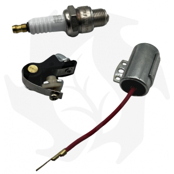 Kit aus Platinpunkten, Kondensator und Zündkerze für ACME AL215-290-330 Motor Plattierte Stifte - Kondensator