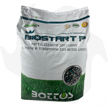 Biostart P Bottos -25Kg Fertilizante para siembra y resiembra con ácidos húmicos Fertilizantes para césped