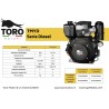 Complete Toro Motori diesel engine adaptable Yanmar LA178 with electric start Diesel engine