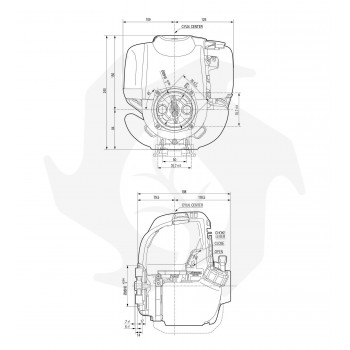 Planty 4-Takt-Benzinmotor passend zu Honda GX35 für Freischneider Benzinmotor