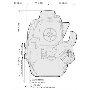 Kompletter Ersatzmotor für den Freischneider Kawasaki TJ27E Benzinmotor