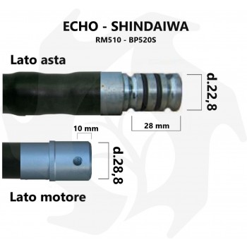 Scheide komplett mit Schlauch für Echo - Shindaiwa RM510 - BP520S Rucksack-Freischneider Mantel Echo