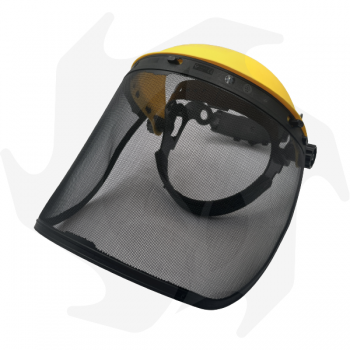 Schutzvisier für Freischneider mit Netzschild und Schweißband Helme und Visiere