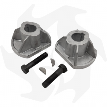 Pair of blade holder hubs with keys and screws for Twin Cut 92 - 102 - 122 tractors Repair Kit
