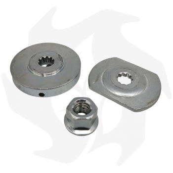 Flange, washer and nut kit for universal brush cutter bevel gear Bevel gear