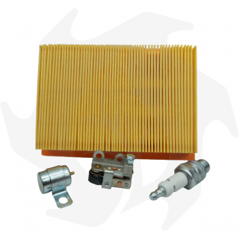 Points + condenser + spark plug and air filter kit for Intermotor IM250 - IM300 - IM350 engine Platinum Tips - Condenser