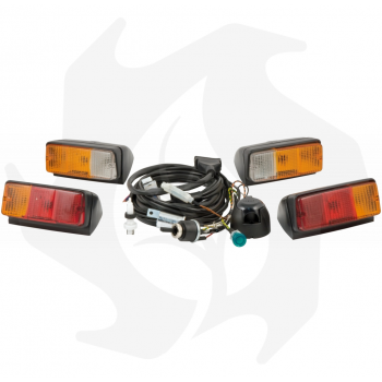 Complete universal 12V light kit for tractors, 4m cable with inclined base lights Tractor headlight