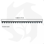 Lama completa da 145mm a 19 sezioni rigata per motofalciatrice Bedogni – Olimpia - immagine 2