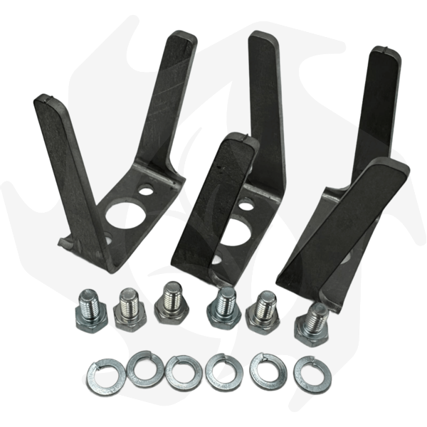 3 Kit 3 lame di ricambio per fresa Samurai + bulloni per montaggio - immagine 1