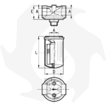 Cartuccia per filtro in linea Spin On filtrazione 60 micron - immagine 2