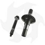 Coppia conica pignone + corona + asse per Brumi rekord Z:8/26 esagono 30