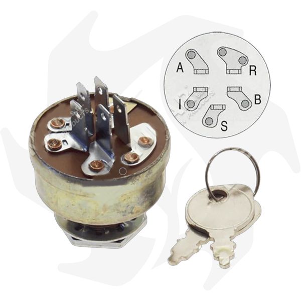 Interruttore di avviamento universale a 2 morsetti per trattorino tagliaerba vari modelli - immagine 1