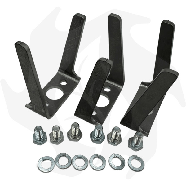 Kit 3 lame di ricambio per fresa Samurai + bulloni per montaggiO (1) Kit 3 lame di ricambio per fresa Samurai + bulloni per montaggio - immagine 1