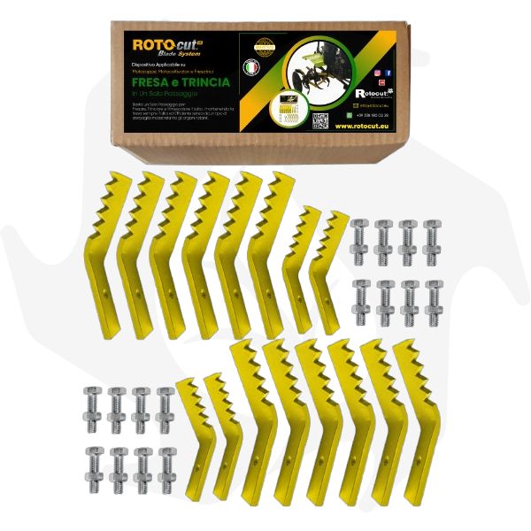 Kit Rotocut per fresare trinciare e rimescolare per motozappa e motocoltivatori1 (1) Kit Rotocut per fresare trinciare e rimescolare per motozappa e motocoltivatori - immagine 1