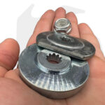 Kit flangia, rondella e dado per coppia conica universale decespugliatore - immagine 2