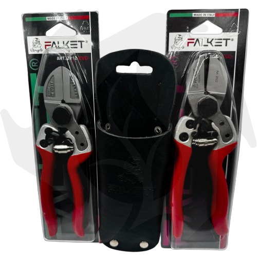 Kit forbici da potatura FALKET 2012-2022 + Fodero in pelle (1) Kit forbici da potatura FALKET 2012-2022 + Fodero in pelle - immagine 1