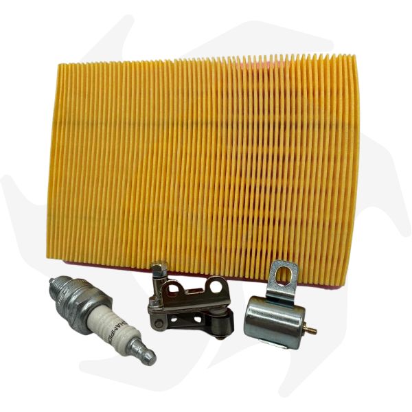 Kit puntine+condensatore+candela e filtro aria per motore Intermotor IM250 – IM300 – IM350 (1) Kit puntine+condensatore+candela e filtro aria per motore Intermotor IM250 – IM300 – IM350 - immagine 1