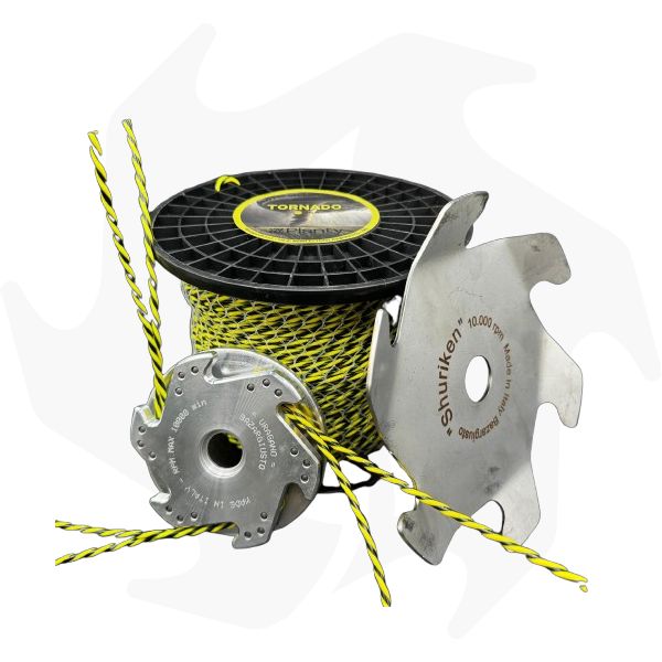 Kit testina URAGANO + disco anti groviglio e filo quadro 4mm (2) Kit testina URAGANO + disco anti groviglio e filo quadro 4mm - immagine 1