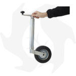 Ruotino di sollevamento servotimone per rimorchio carrello appendice con tubo 48mm