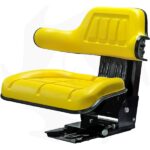 Sedile trattore giallo con molleggio verticale a base regolabile - immagine 3