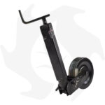 Servotimone telescopico con ruota in gomma per rimorchi 60 x 380 - immagine 2