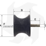 Supporto antivibrante maschio – femmina