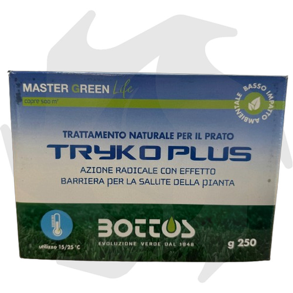 Tryko Plus Bottos – 250 g Fungicida naturale per prato (1) Tryko Plus Bottos – 250 g Fungicida naturale per prato - immagine 1