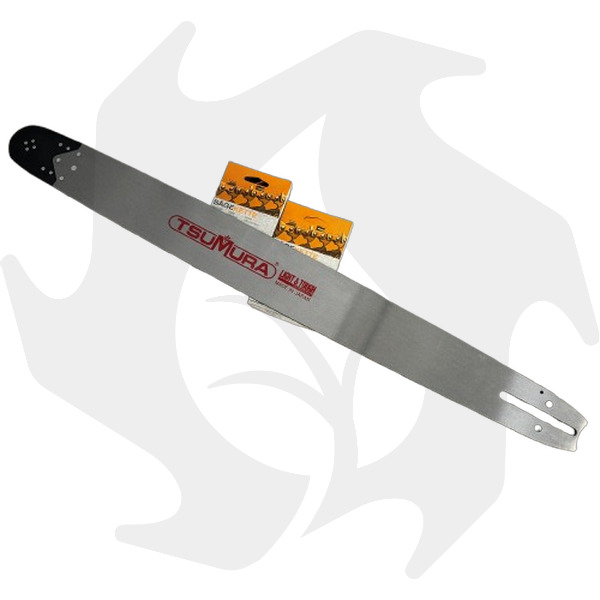 Barra professionale TSUMURA SOLID 38 1,5mm 92 maglie da 70cm con puntale rinforzato sostituibile Barra professionale TSUMURA SOLID 3/8 1,5mm 68 maglie da 45cm con puntale rinforzato sostituibile + n.2 catene - immagine 1