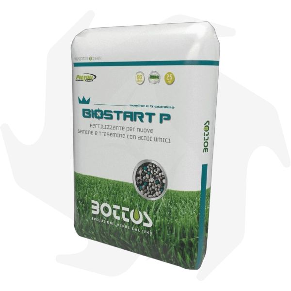 Biostart P Bottos -25Kg Concime per semine e trasemine con acidi umici Biostart P Bottos -25Kg Concime per semine e trasemine con acidi umici - immagine 1