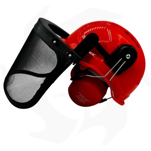 casco elmetto protettivo regolabile omologato cuffie visiera 8