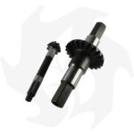 Coppia conica pignone + corona + asse per Brumi universal Z:7/22 esagono 27