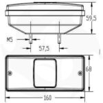 Fanale posteriore alogeno a 3 luci DX-SX per trattori CNH – Fiat – New Holland - immagine 2