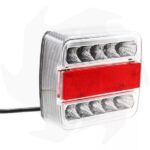 Fanale posteriore quadrato a LED – 5 funzioni – Tensione 12V - immagine 2