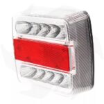 Fanale posteriore quadrato a LED – 5 funzioni – Tensione 12V