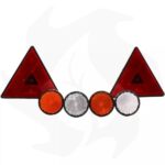 Kit completo di fanali a led e catadiottri triangolari montati su supporto magnetico - immagine 4