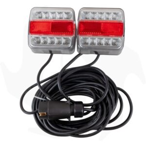 Kit luci 12V con fanali LED ricambio trattore e rimorchio agricolo