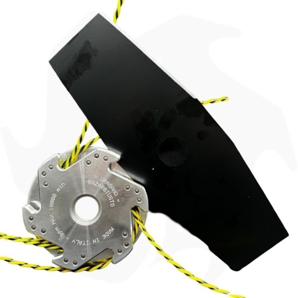 Kit mulching testina universale URAGANO per decespugliatore + lama a due denti (1) Kit mulching testina universale URAGANO per decespugliatore + lama a due denti - immagine 1